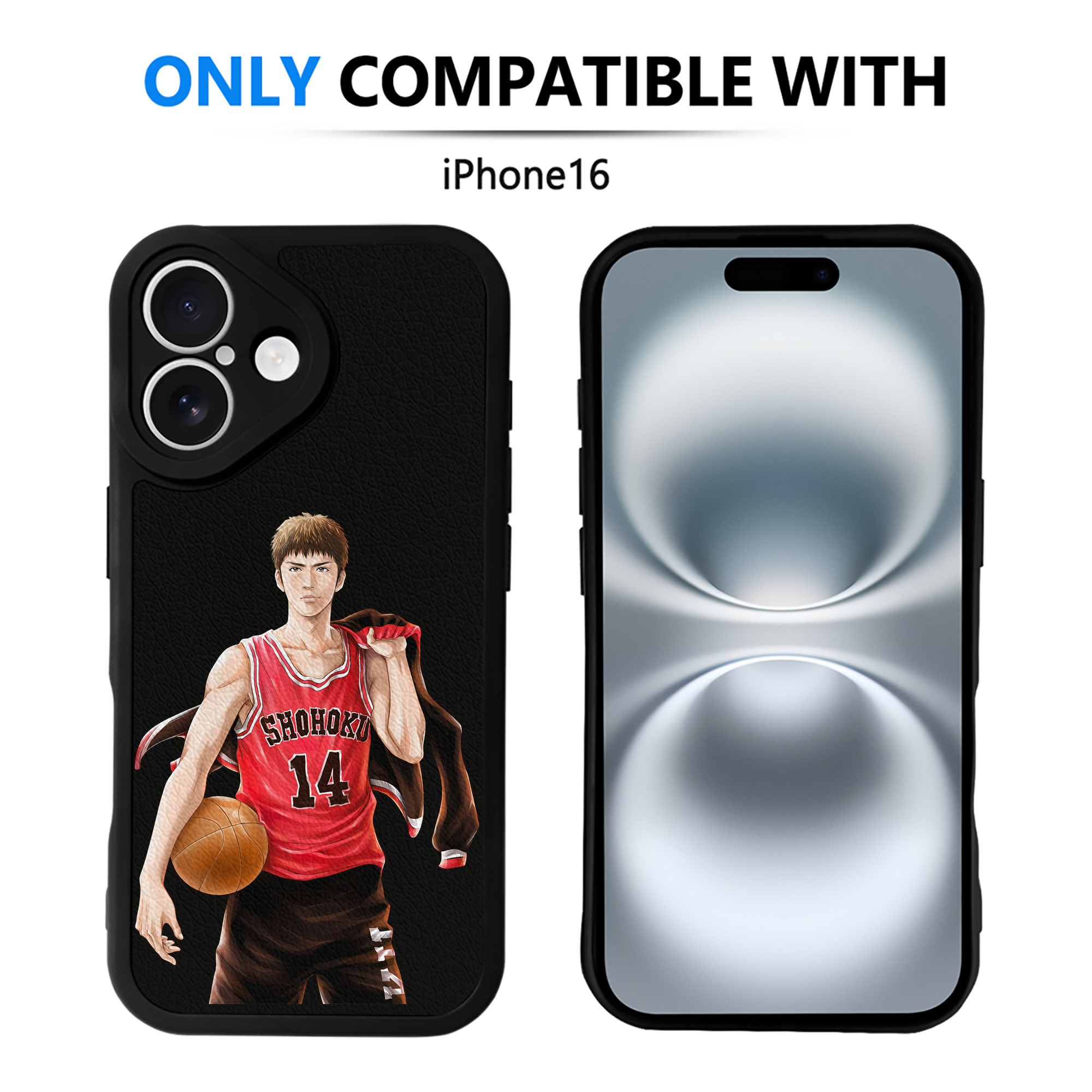 （画像用） SLAM DUNK／スラムダンク 【iPhone 16シリーズ対応】シリコンスマホケース（レザー調） 材質：シリコン